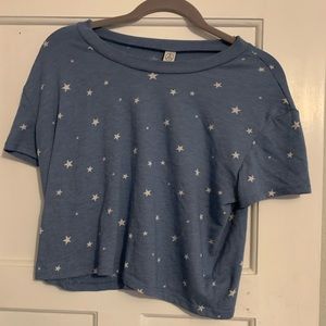 Alternative Apparel Cropped T-Shirt Stars